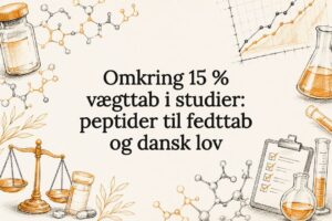 Dekorativ titelgrafik med peptider og lovgivning