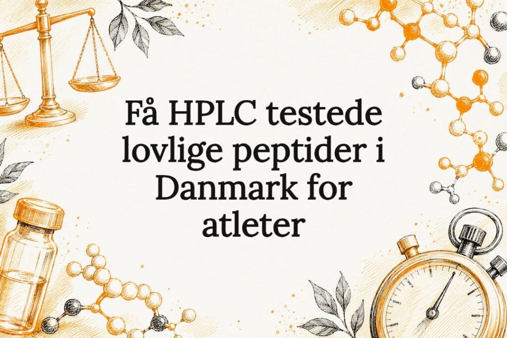 Titelgrafik med peptider og symboler for lovlighed