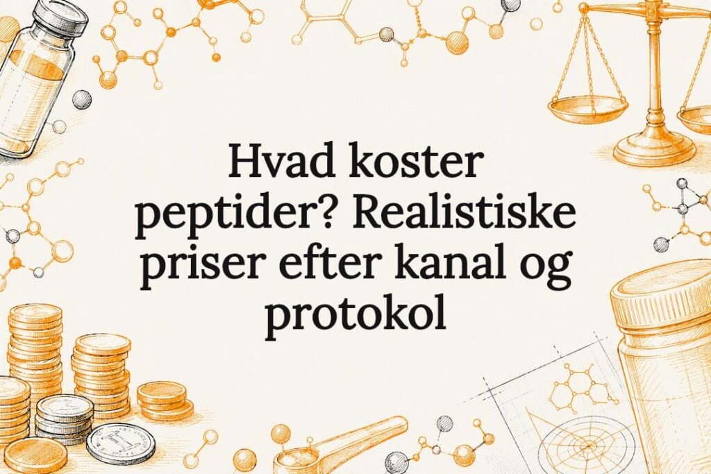 Dekorativ titelgrafik om peptidpriser