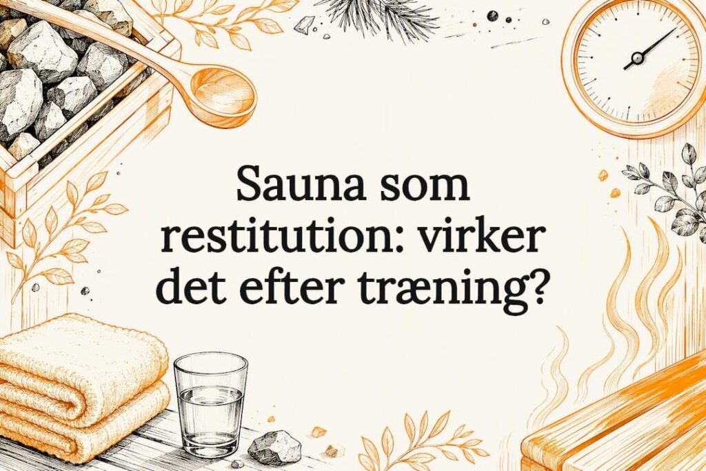 Dekorativ illustration af sauna og varme